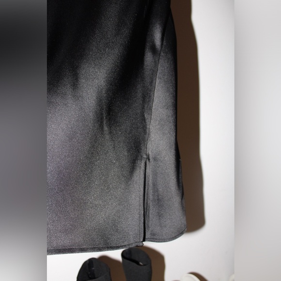 Satin JetBlack mini slip dress from dynamite, XS - Picture 3 of 12